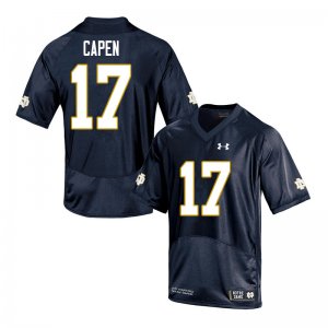Notre Dame Fighting Irish Men's Cole Capen #17 Navy Under Armour Authentic Stitched College NCAA Football Jersey UAJ6499TW